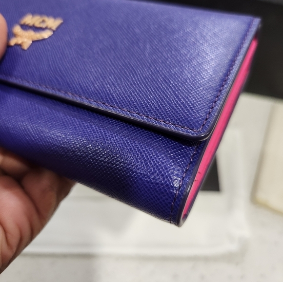 🔹️ MCM🔹️ LONG Saffiano Leather purple TRIFLOD WALLET (FULL INCLUSION ) ✨️💜 - Picture 9 of 13